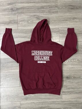 Morehouse College Burgundy Pullover Hoodie Size L Campus United unisex adult